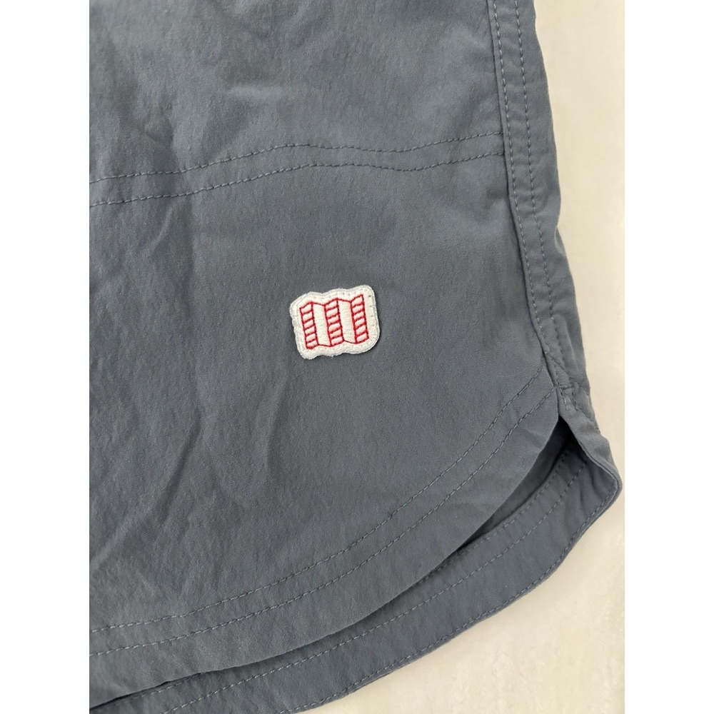 Topo Design Men L 6" Pull-On Shorts Belted River Hiking Trail Nylon Stretch EUC - Picture 2 of 7